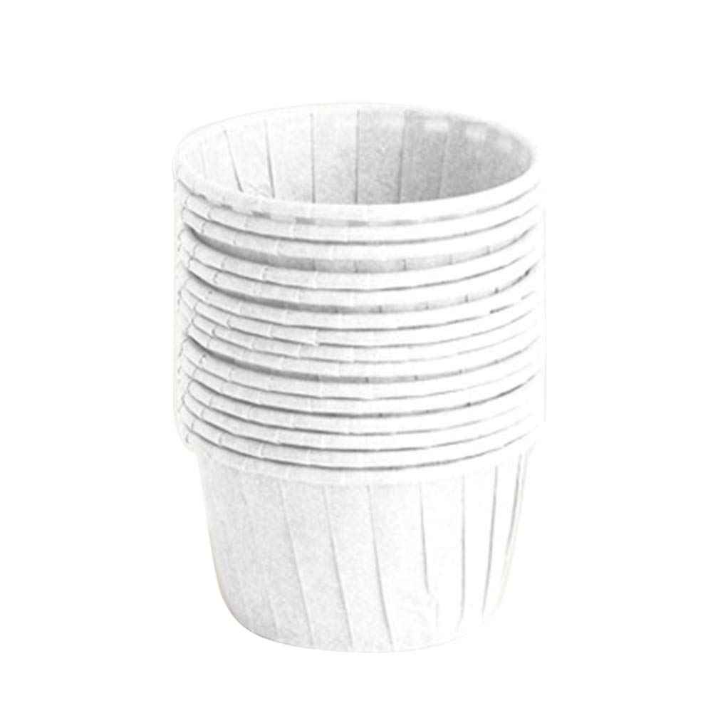 50Pcs White Decorative Cake Paper Cups - Baking Tools for Cupcakes, Muffins & Desserts | Disposable Cake Liner Wrappers & Holder Trays for Parties, Weddings & Home Baking