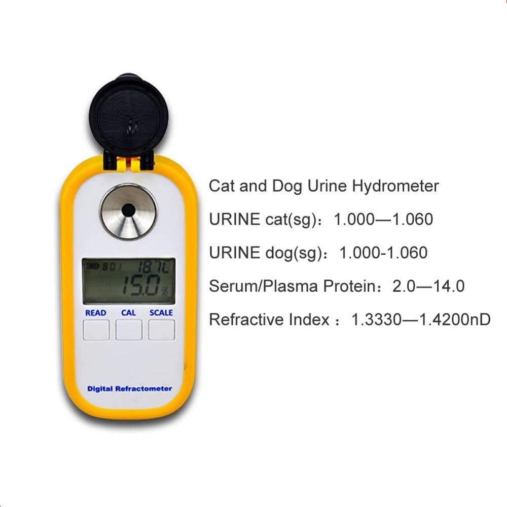 Digital Refractometer for Veterinary Use - Accurate Dog & Cat Urine Specific Gravity Tester, DR503 Serum Protein Analyzer | Ideal for Pet Health Monitoring & Veterinary Clinics