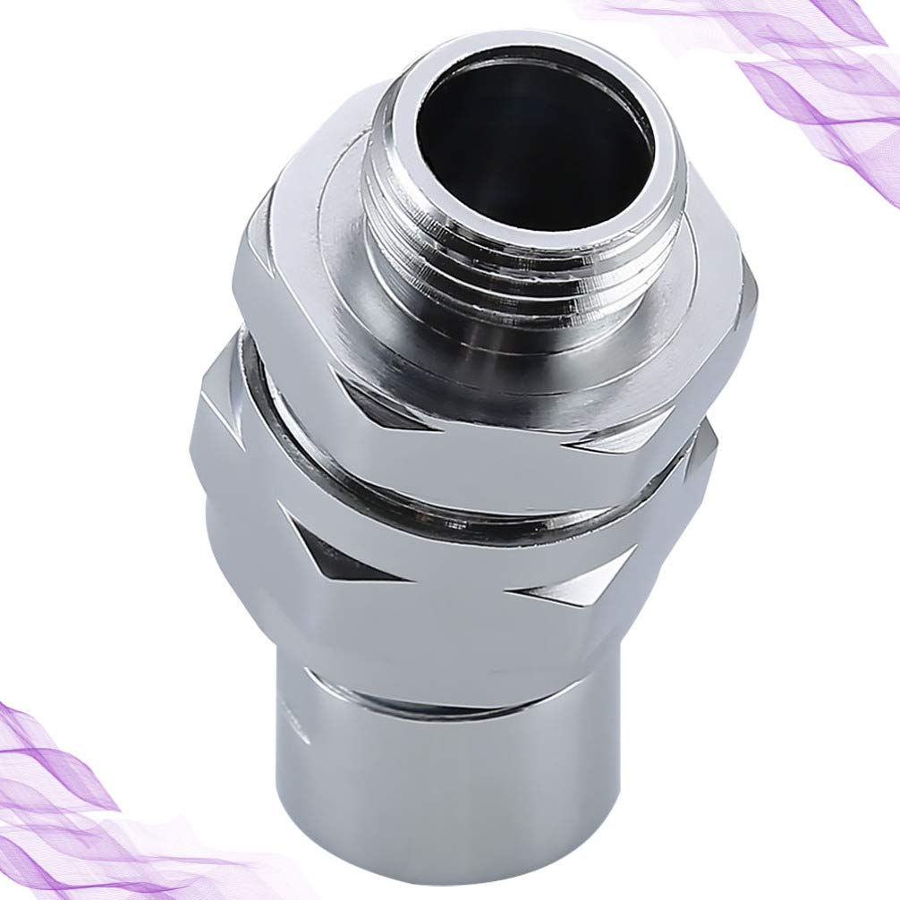 Cabilock Flexible Faucet Connector Hose - Swivel Joint Adapter for Shower Sprayer, Ball Shower Hose Connector & Arm Extender - Universal Fit for Kitchen Sink, Bathroom Shower & Outdoor Faucets - Includes Bright LED Shower Head with 360° Rotation