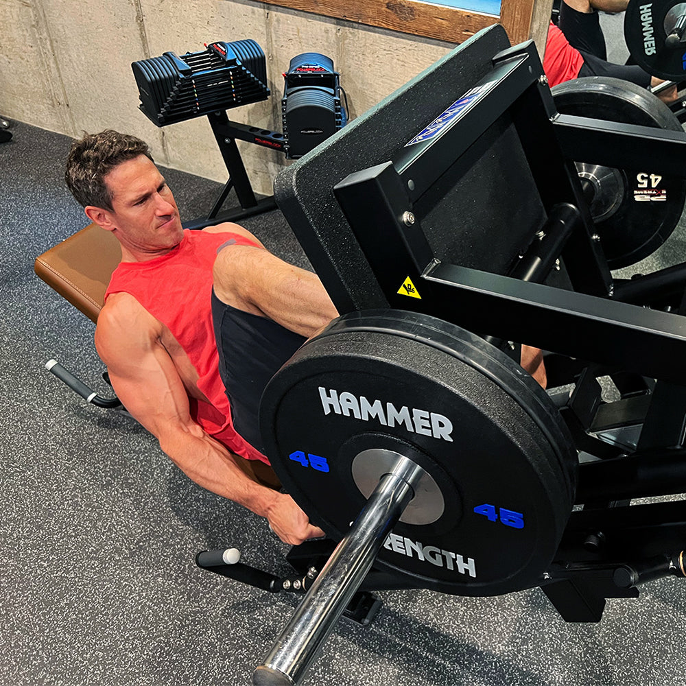 Hammer Strength Plate Loaded Linear Leg Press Machine for Home & Commercial Gym - Build Lower Body Strength for Squats, Deadlifts & Leg Training