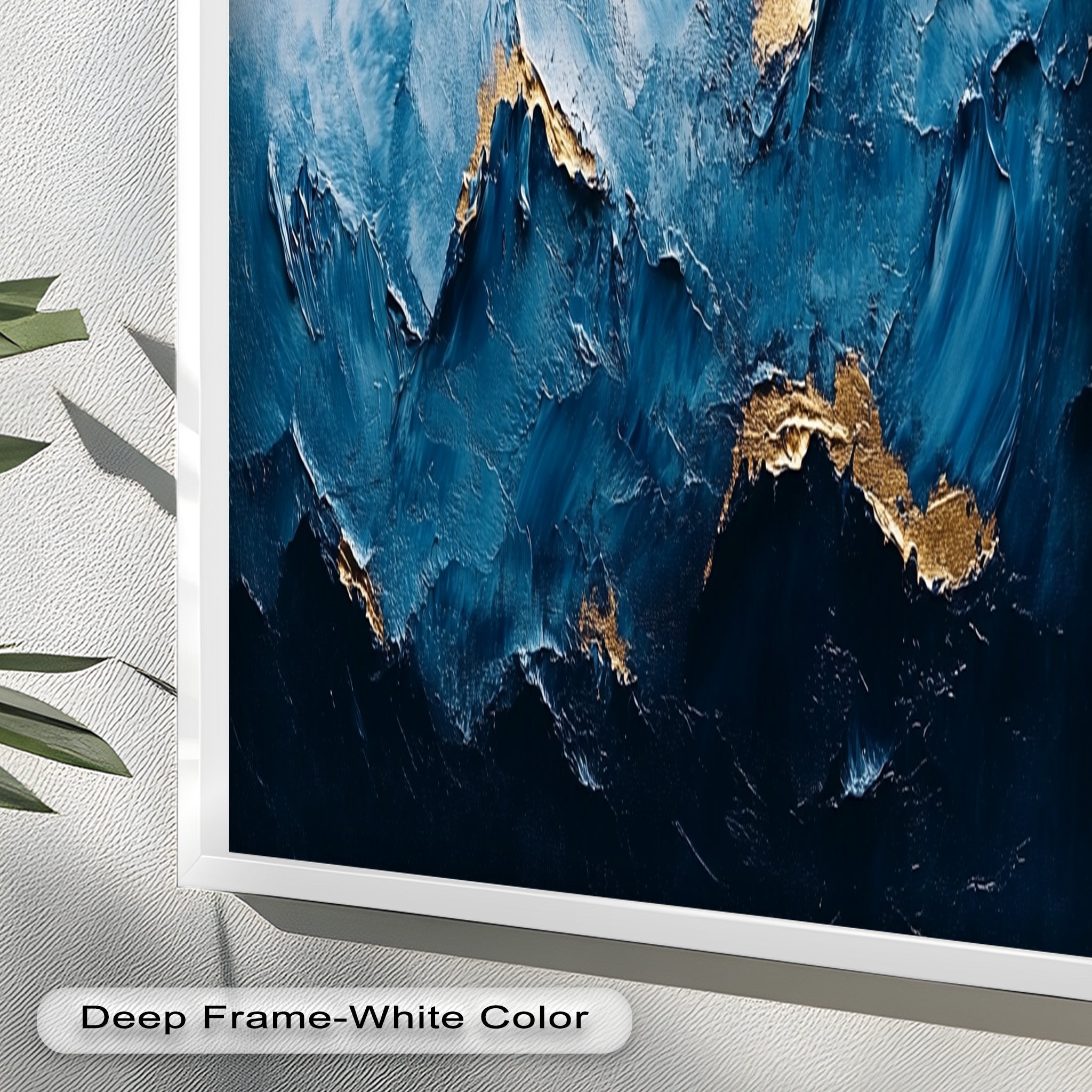 Blue Ridge Art - Handmade Abstract Mountain Oil Painting on Canvas for Home & Office Wall Decor