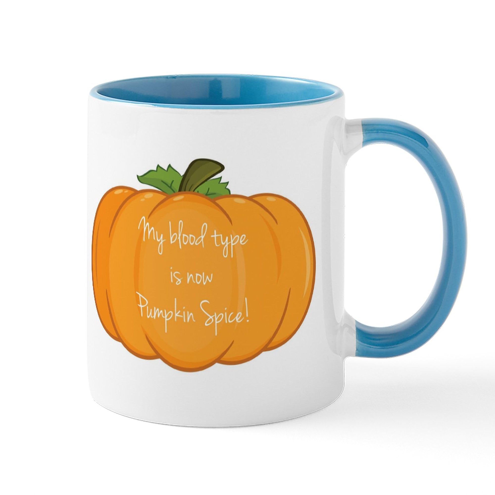 Pumpkin Spice Ceramic Coffee Mug 11 oz (325 ml) - Perfect for Fall, Halloween & Thanksgiving Gifts - Ideal for Hot Drinks, Office & Home Use