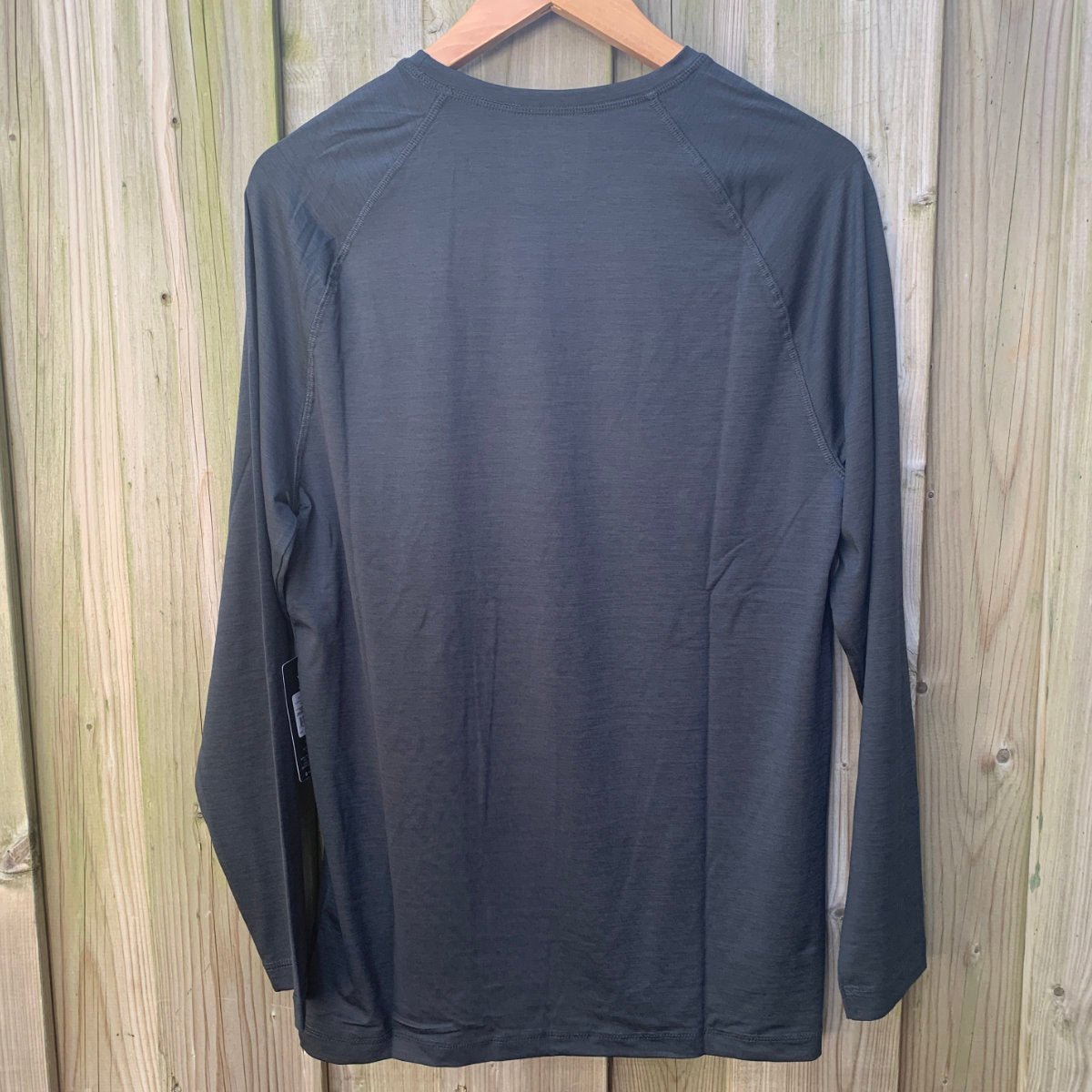 Men's Long Sleeve Rash Guard Shirt - Hurley Black Heather UPF 50+ Sun Protection for Surfing, Swimming & Outdoor Activities