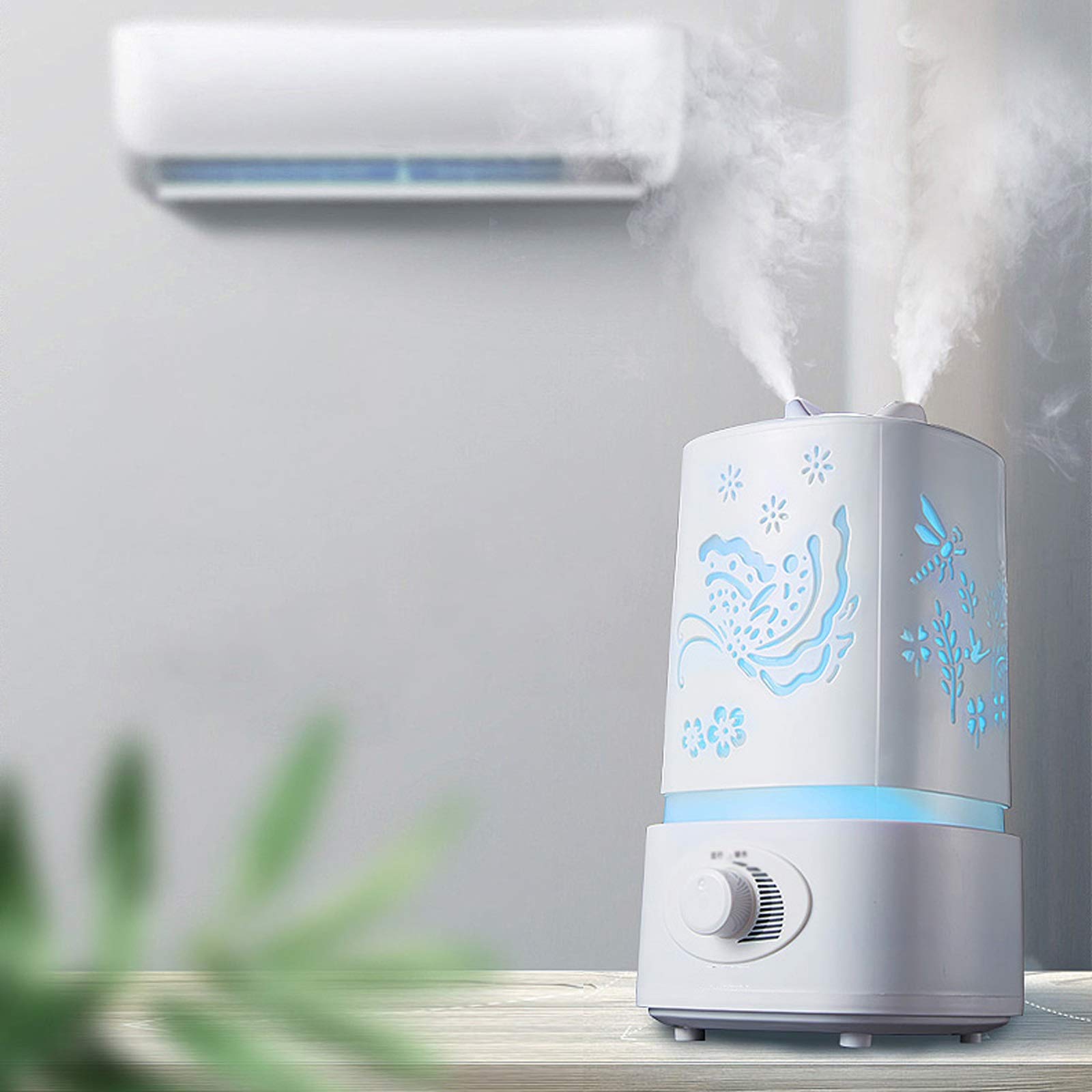 1.5L Ultrasonic Humidifier - Quiet Cool Mist Humidifier with Night Light & Auto Shut-Off, Perfect for Bedroom, Nursery, Office & Dry Climate Relief