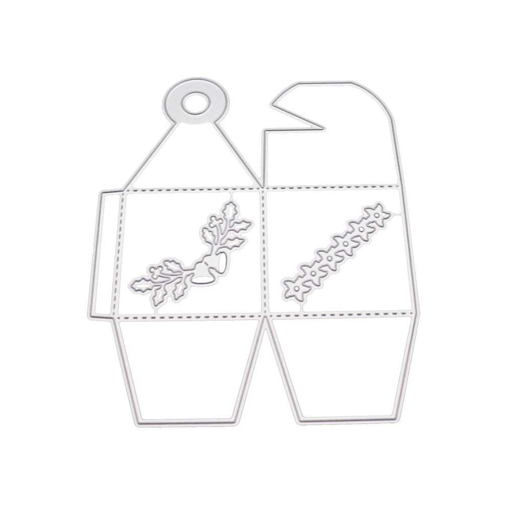 Christmas Bell Candy Box Metal Cutting Dies - DIY Scrapbook Album Stencil for Card Making, Paper Craft, Embossing Decor, Gift Wrapping & Holiday Scrapbooking Projects