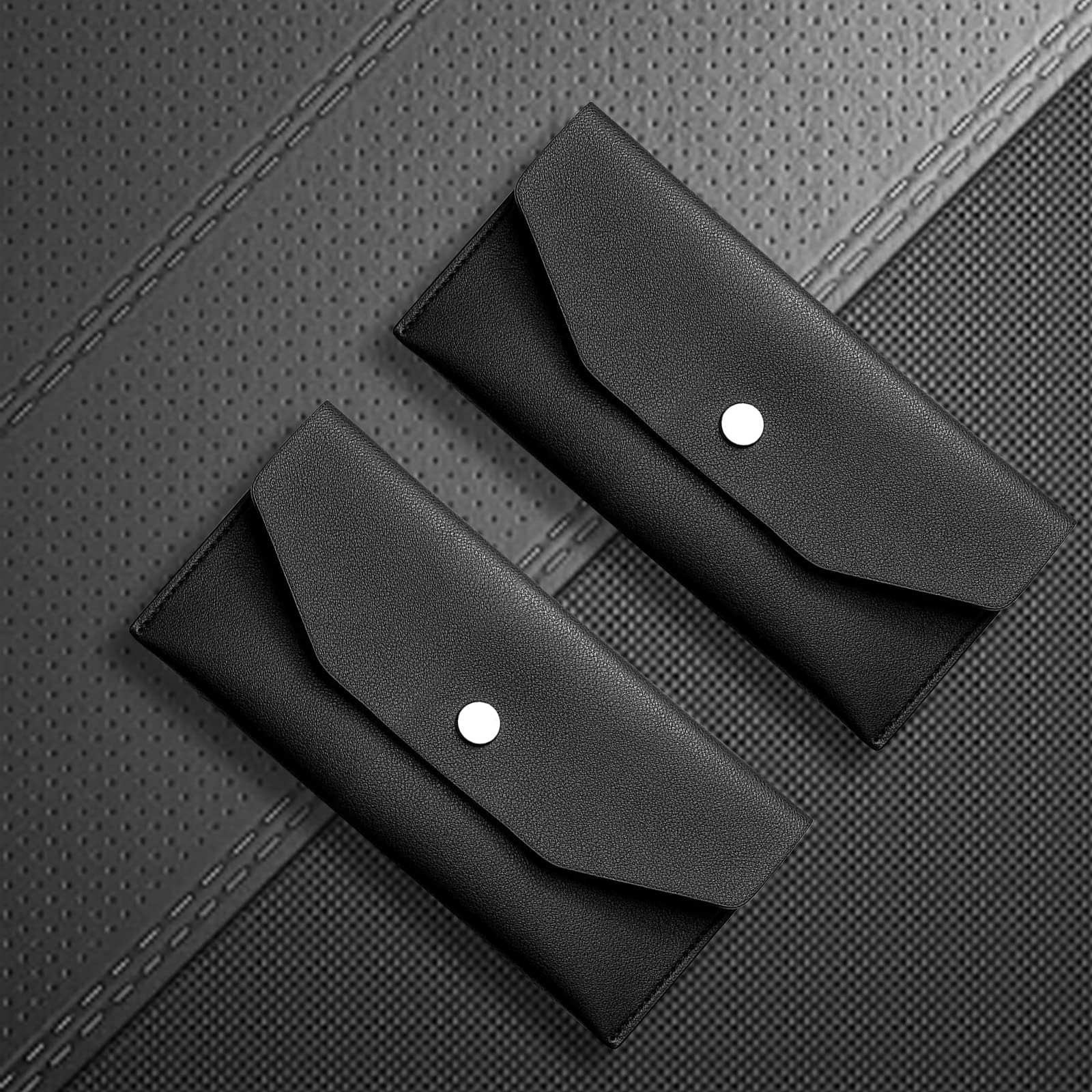 Budget Binder Cash Envelopes - PU Leather Money Organizer Wallet for Cash, Bank Cards & Deposits | Reusable Finance Planner | Perfect for Cash Budgeting, Bill Payments & Travel Money Management (Black)