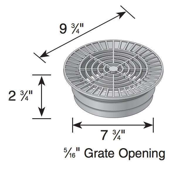 Original Title: NDS NDS1040 10 Rd Grate Black   Optimized Title: NDS NDS1040 10-Round Grate in Black - Heavy-Duty Drainage Solution for Landscaping, Gardens & Commercial Use