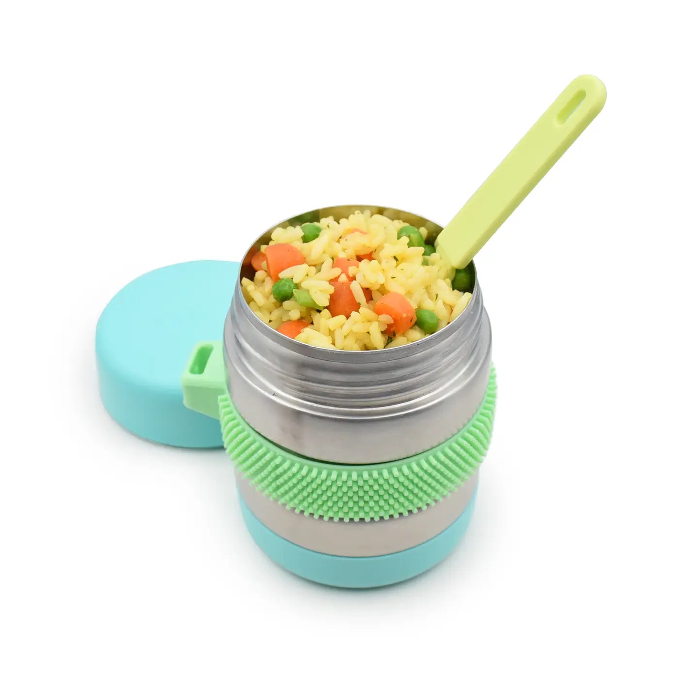 Melii Blue Insulated Fidget Food Jar - Leak-Proof Lunch Container for Kids & Adults - Perfect for School, Office, Travel & Outdoor Activities