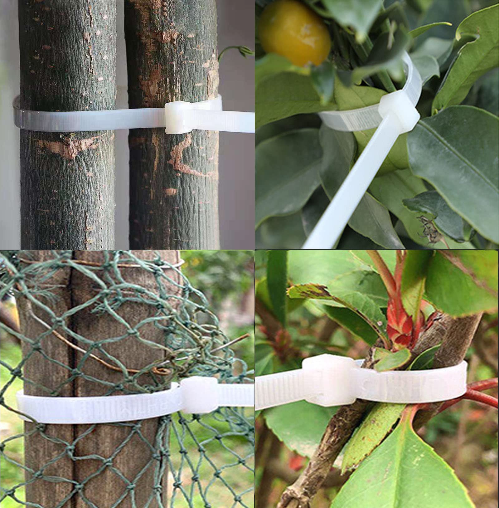 Heavy Duty 24 Inch Extra Large White Zip Ties - 50 Pack Industrial Strength Cable Ties for Outdoor Use | Secure Wires, Bundles, Fencing & Construction Projects