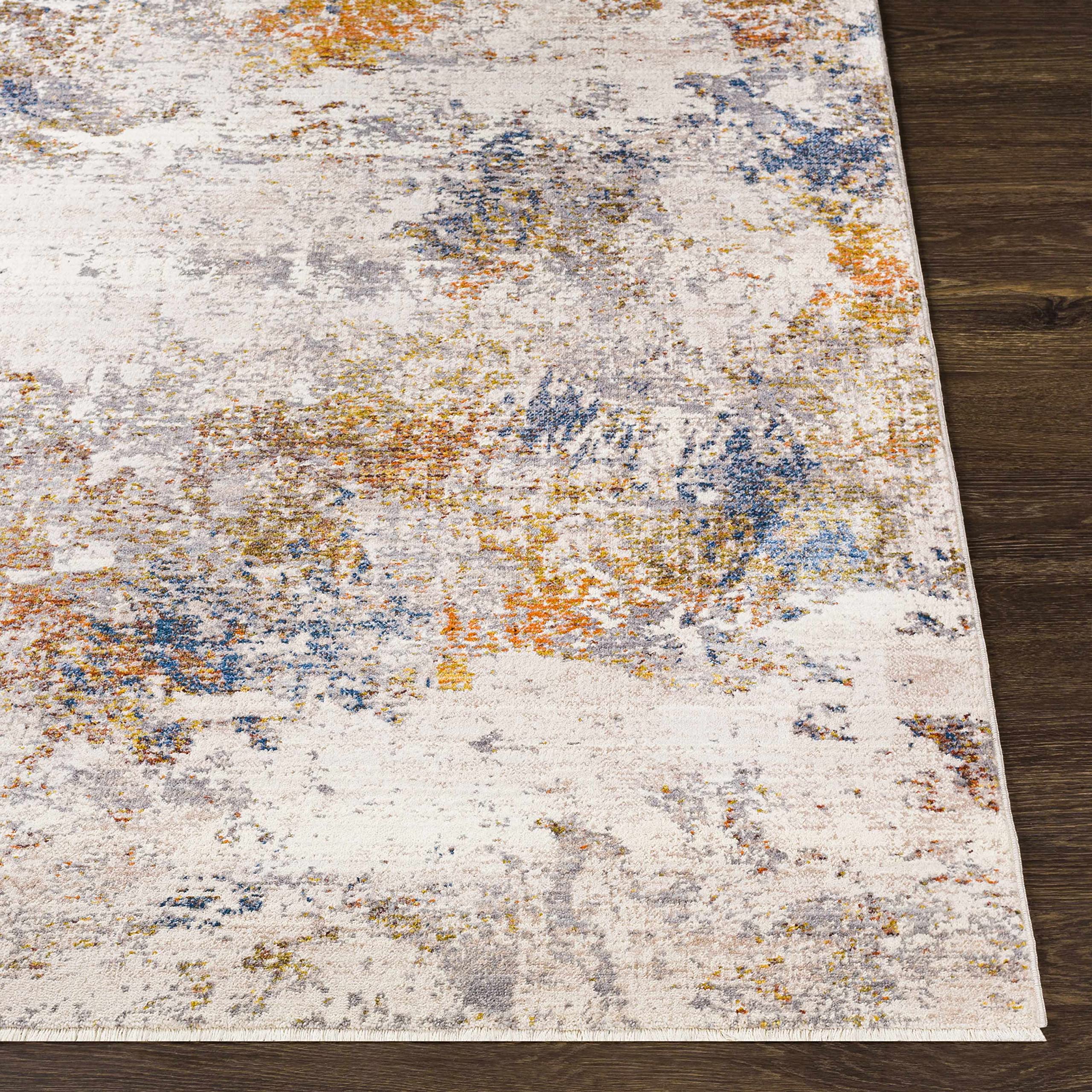 Modern Hauteloom Macayug Area Rug for Living Room & Bedroom - Navy, Rust, Mustard - 8'10