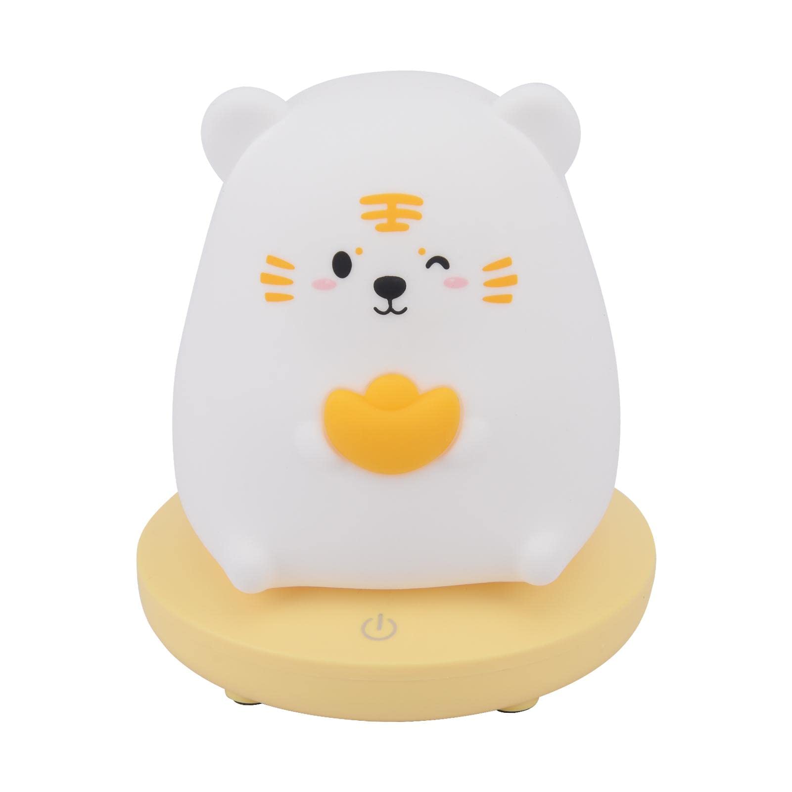 JIANWEI Kids Night Light - Cute Tiger LED Nursery Light, Soft Silicone Adjustable Baby Night Lamp with 3 Modes & Non-Slip Base | Perfect for Bedrooms, Nurseries, and as a Gift for Children