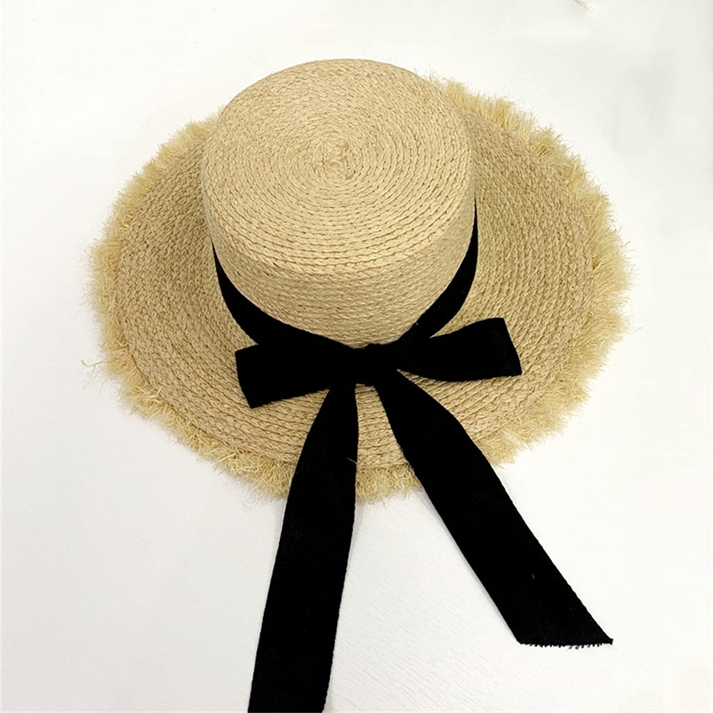 LEIGE Women's Summer Sun Hat - Bow Raffia Straw Visor Hat for Beach Vacation, Sun Protection & Outdoor Leisure (One Size, Color B) | Perfect for Beach Trips, Poolside Lounging & Summer Fashion