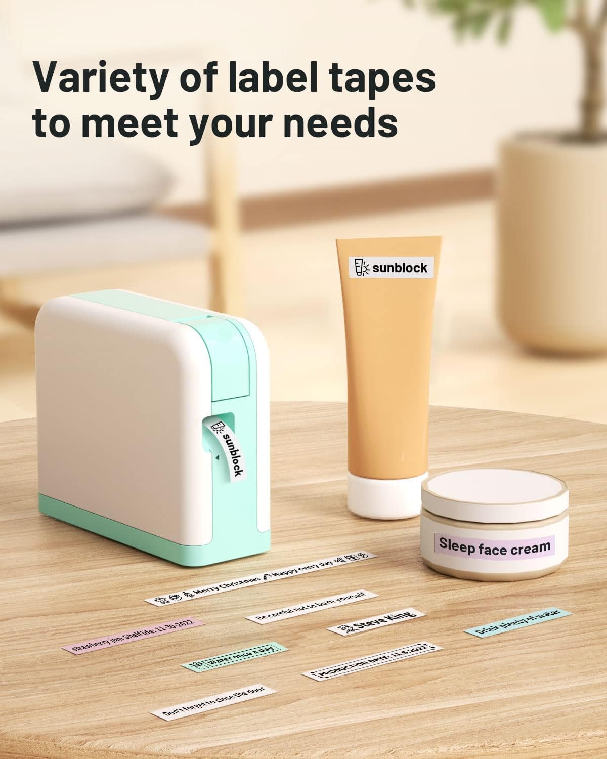 P3200 Bluetooth Label Maker - Portable Label Printer for iOS & Android, Laminated Labels, USB-C Rechargeable - Perfect for Home, Office, School, Gifts (Green) | Organize Files, Storage, Crafts & More