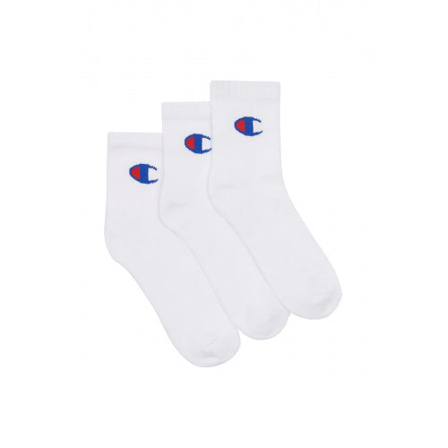 Champion 3-Pack C Logo Athletic Quarter Crew Socks for Men - Breathable Performance Socks for Running, Gym & Everyday Wear
