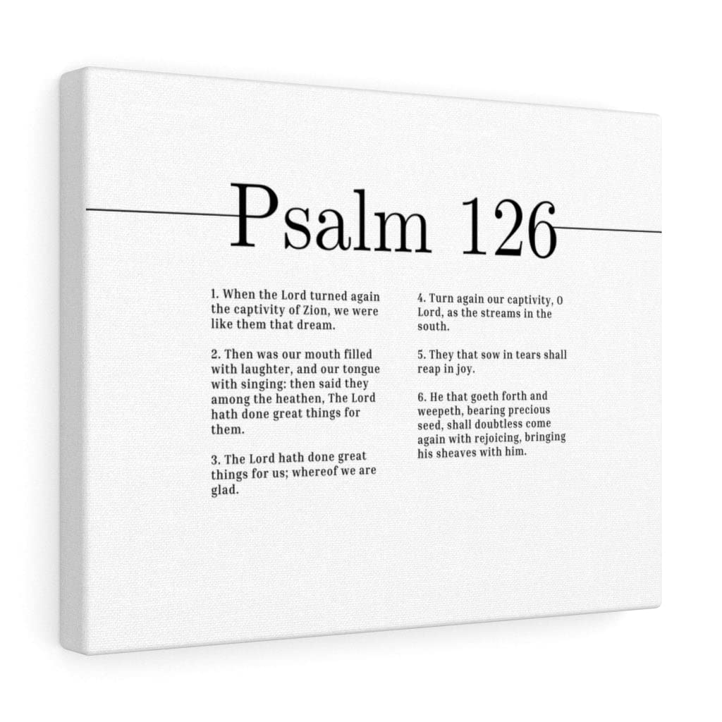 Christian Wall Art - Bible Verse Print 'Great Things for Us' Psalm 126 - Scripture Wall Decor for Home & Office - Ready to Hang Inspirational Gift for Weddings, Housewarming & Christian Holidays