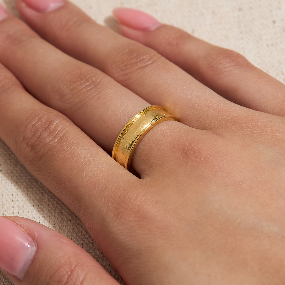 Bold Textured Gold Ring for Women - Elegant Stackable Statement Jewelry for Everyday Wear & Special Occasions