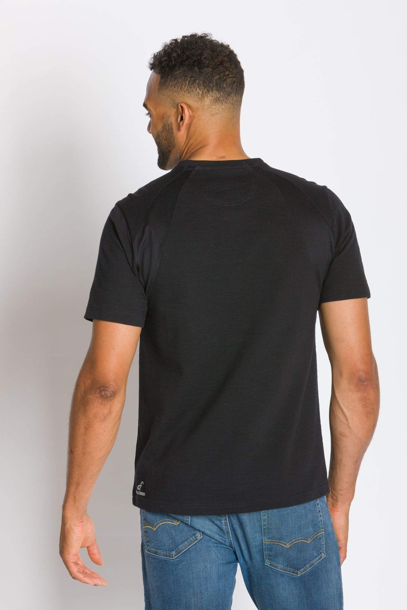 Ably Excursion Men's Short Sleeve Henley Shirt with Breathable Mesh Panels | Moisture-Wicking & Odor-Resistant Performance Top for Hiking, Travel & Outdoor Adventures