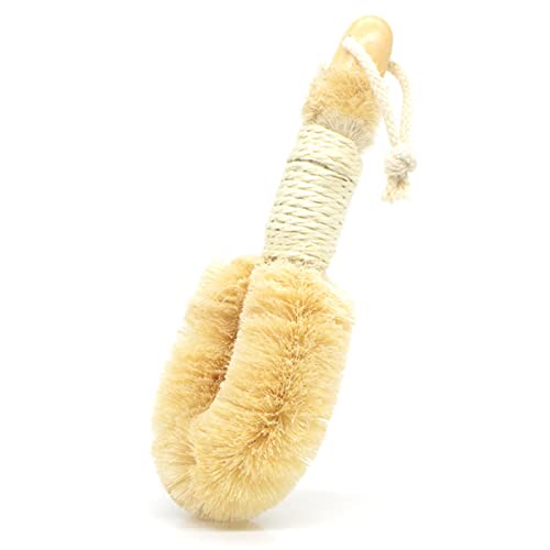Ubersweet® Sisal Bath & Body Brush for Wet or Dry Use - Exfoliating Massage Brush with Deep Cleansing Bristles - Perfect for Shower, Spa, and Skin Detox