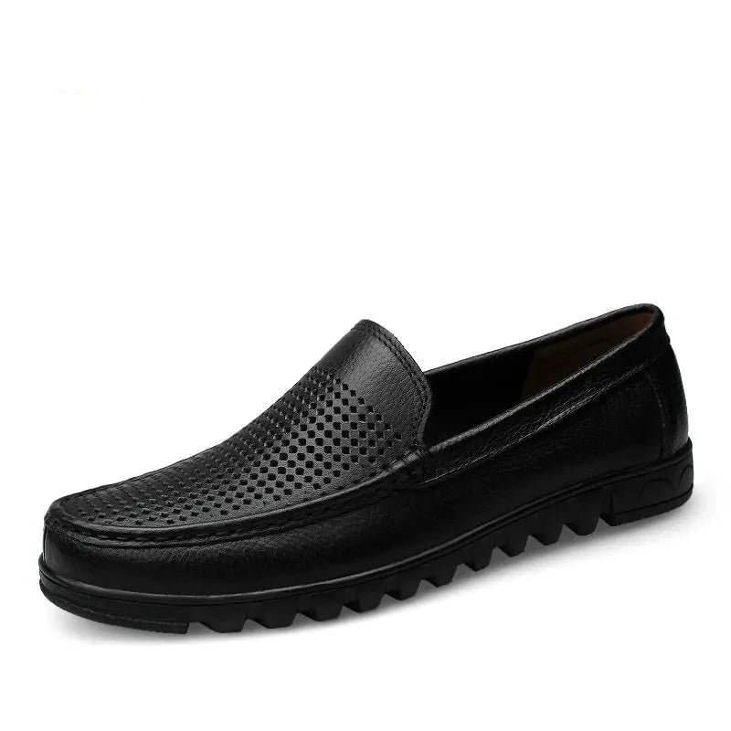 Big Size 37-48 Men's Genuine Leather Flat Shoes - Classic Hand-Sewn Black & Brown Casual Flats for Men | Zapatos Hombres | Perfect for Office, Travel & Everyday Wear