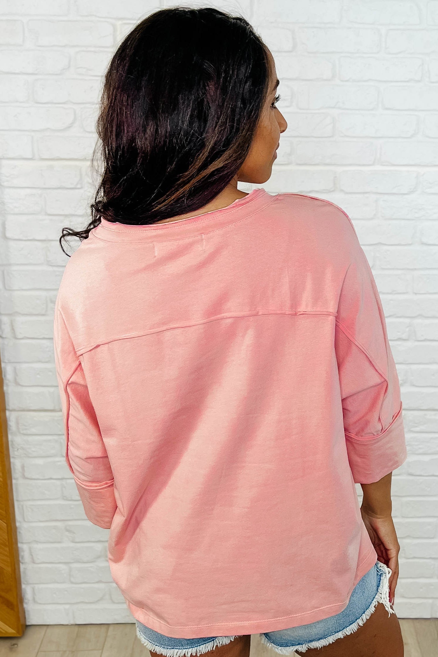Catch a Star Mixed Print Star Patch Top - Stylish Women's Graphic Tee for Casual Wear, Street Fashion & Everyday Outfits