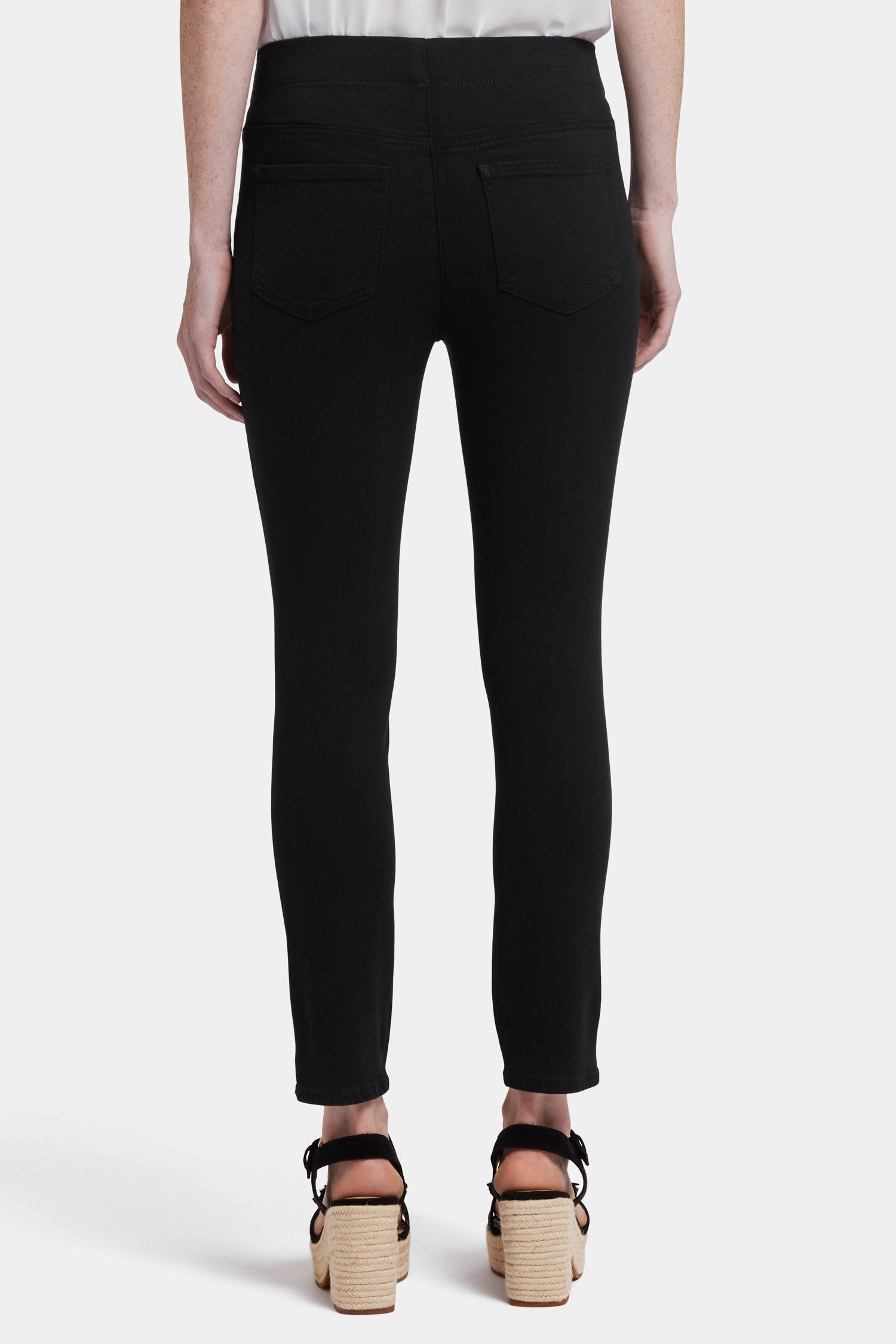 Ami Skinny Ankle Pull On Jeans for Women - Overdye Black Stretch Denim Pants | Comfortable & Stylish for Casual Wear, Office & Night Out