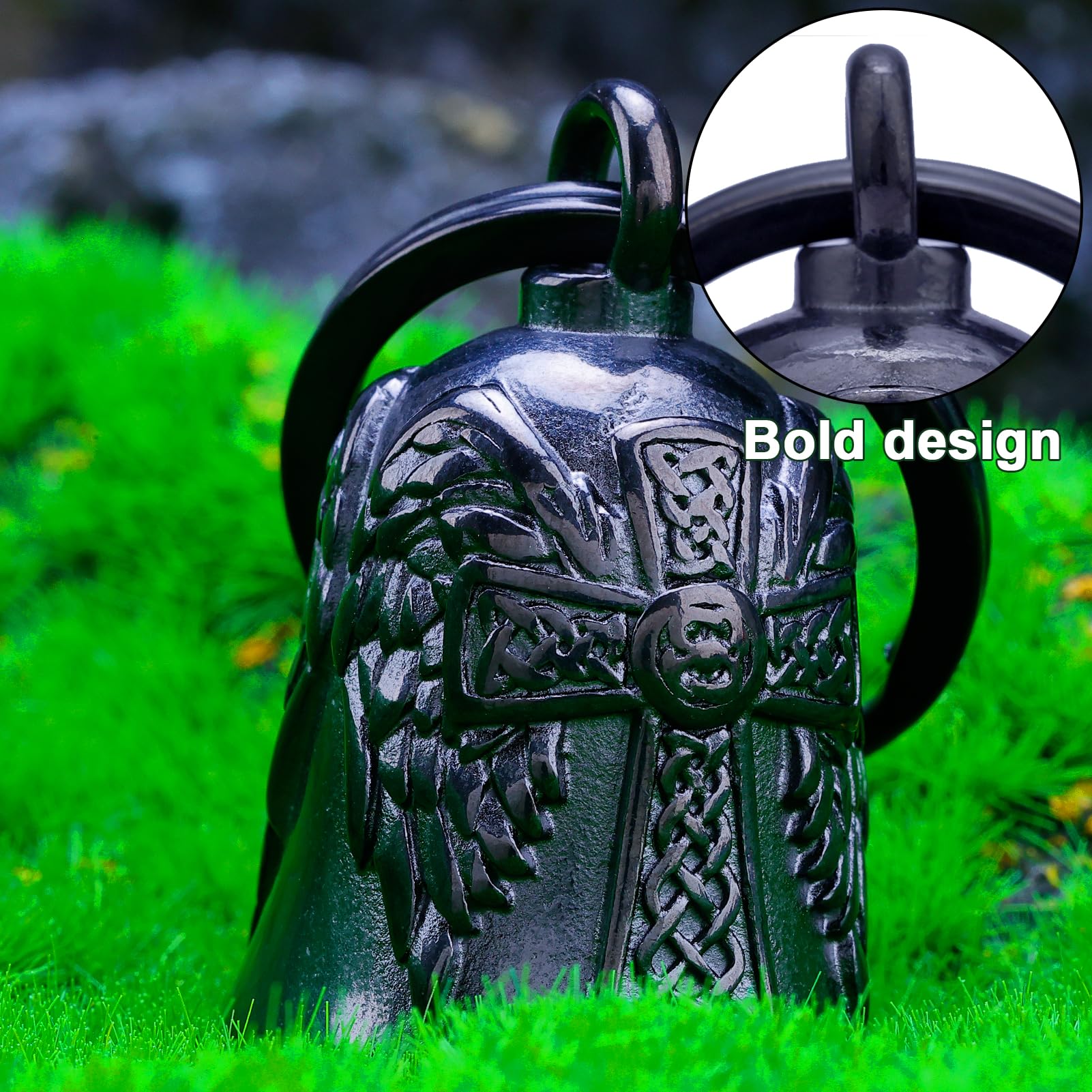 Motorcycle Angel Bell for Bikers - Black Safety Accessory for Riding Protection