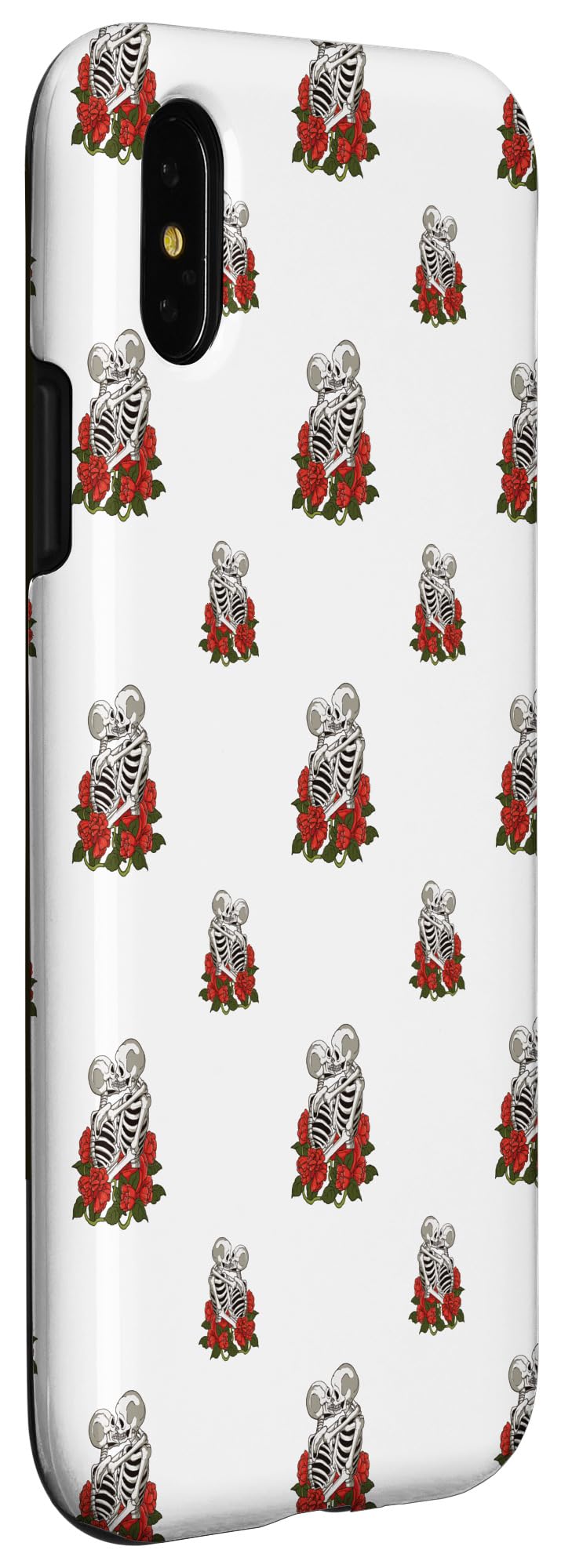 iPhone X/XS Clear Skeleton Couple Love Valentine Phone Case - Romantic Gift for Couples, Anniversary & Valentine's Day - Perfect for Date Nights & Special Occasions