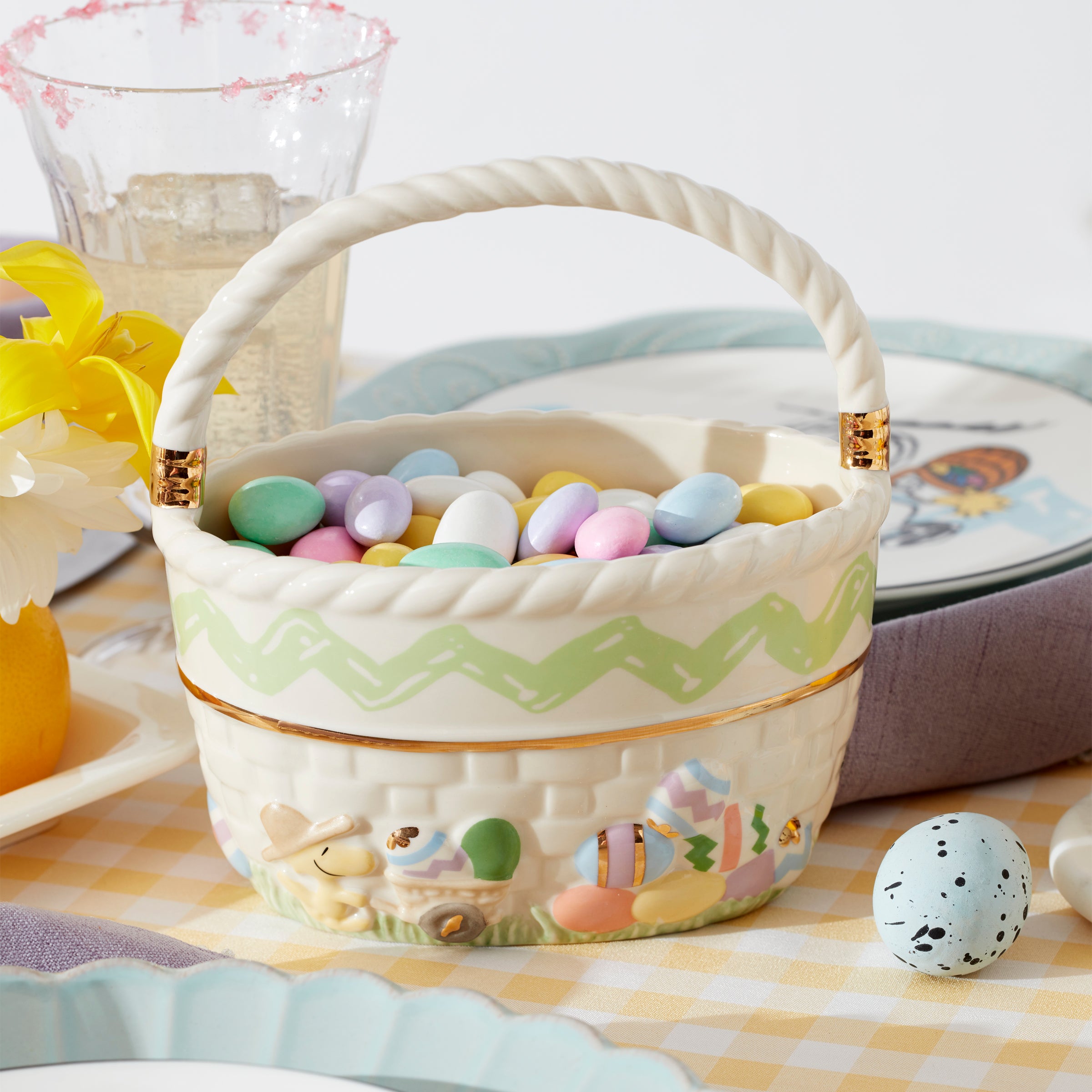 Snoopy Easter Basket - Adorable Easter Gift Basket with Snoopy Plush & Treats for Kids - Perfect for Easter Egg Hunts, Spring Celebrations & Party Favors
