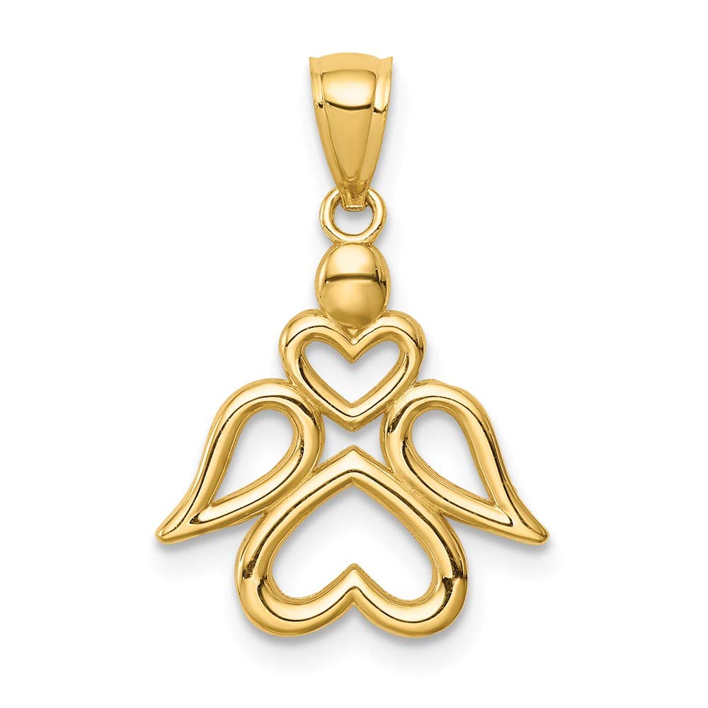 14K Gold Religious Guardian Angel Pendant Necklace for Women - Elegant Spiritual Jewelry Gift for Baptism, Confirmation & Daily Wear - Perfect Christmas, Birthday & Anniversary Present