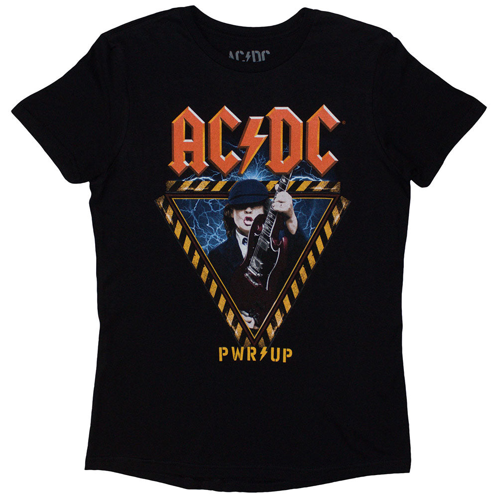 AC/DC Angus Triangle EU Tour 2024 Women's Graphic T-Shirt | Vintage Rock Band Tee for Concerts & Casual Wear