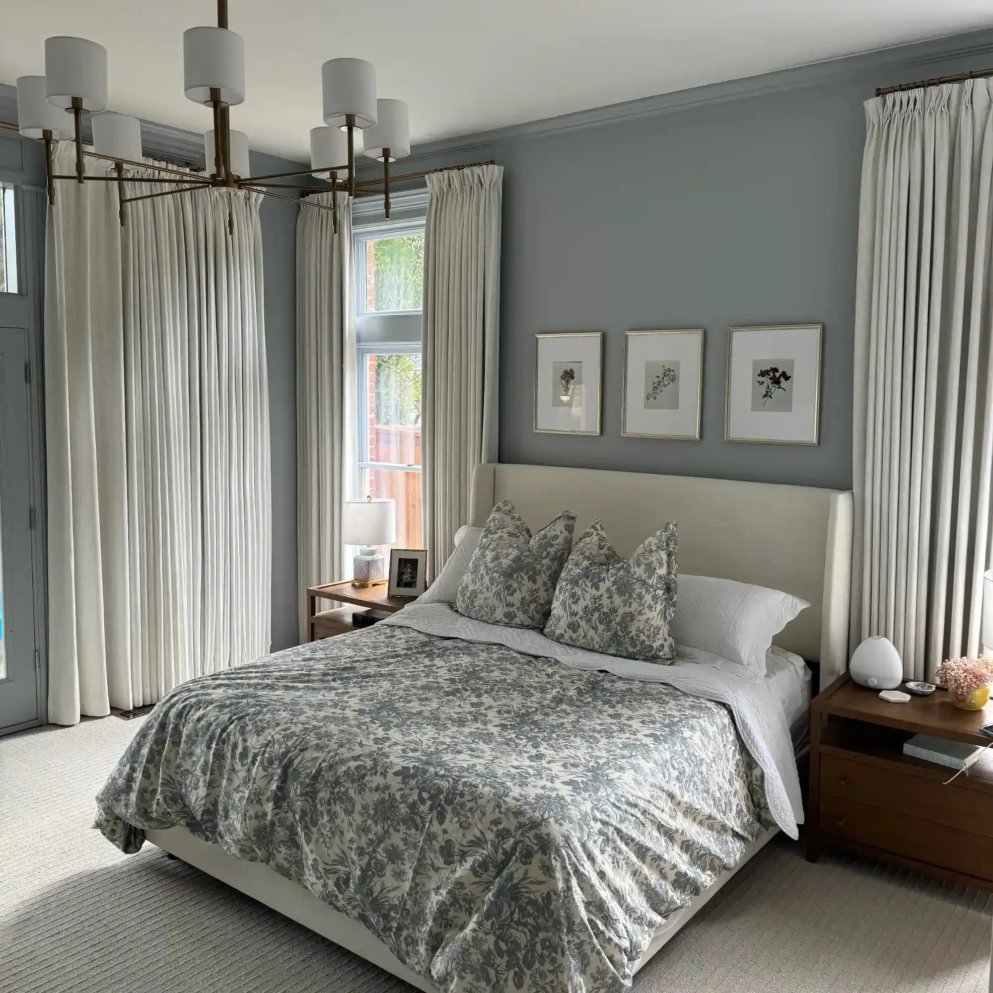 Linen Curtains Unlined Ivory White - Light Filtering Window Drapes for Living Room & Bedroom