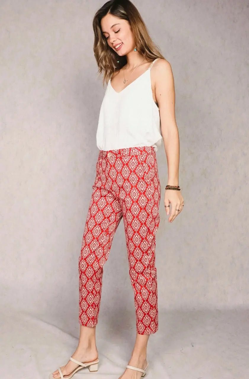 Stylish Marlone Print 7/8 Chino Pants for Men - Perfect for Casual Wear, Office & Weekend Outings