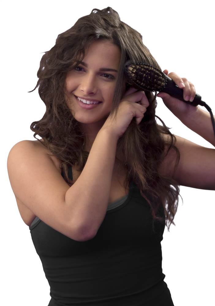 Viatek Salon Ionic Hair Straightening Brush - Professional Ceramic Flat Iron for Smooth & Shiny Hair - Perfect for Home Use, Travel & Styling on the Go