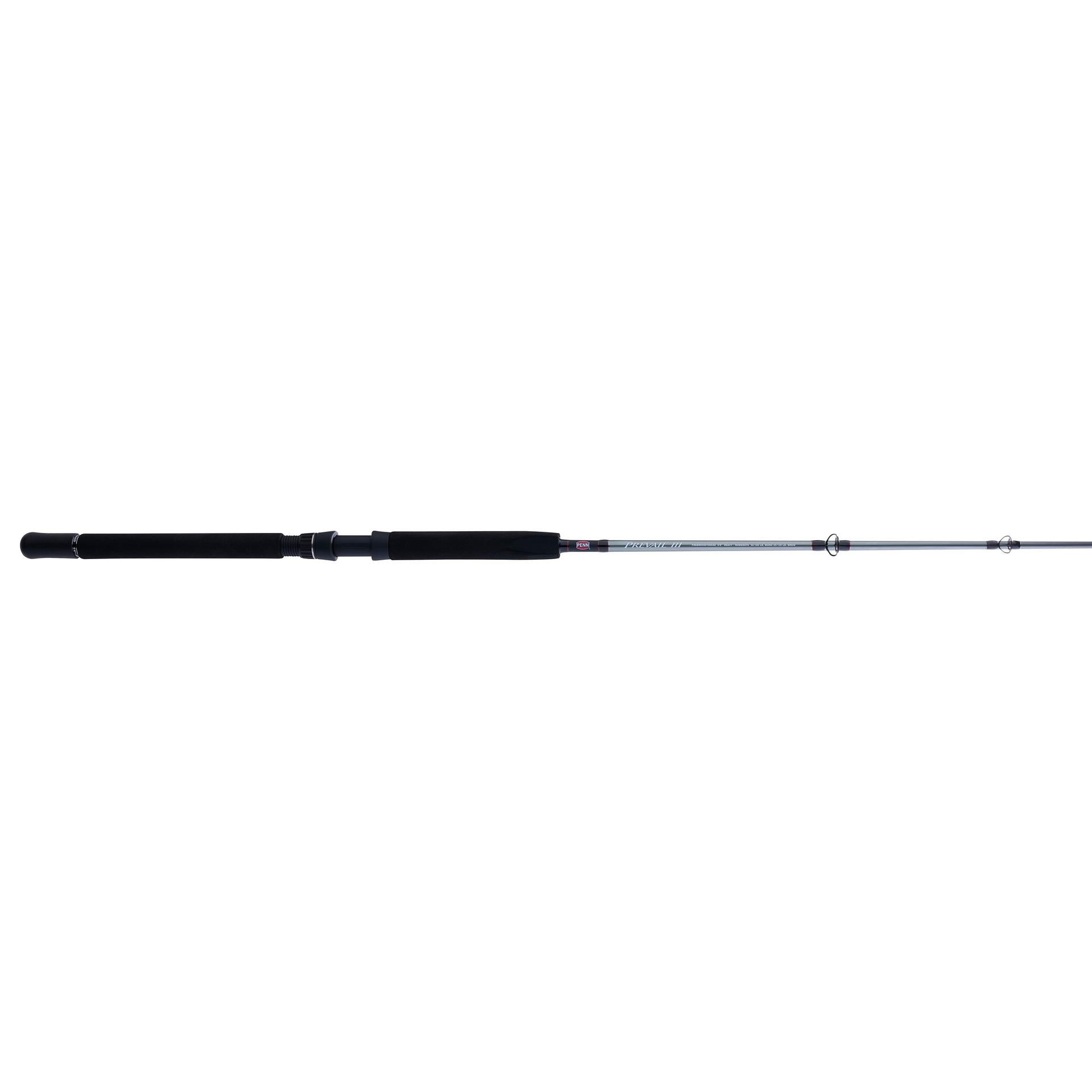 Prevail III Conventional Boat Fishing Rod - Saltwater & Freshwater Trolling Rod for Offshore & Inshore Fishing - Heavy Duty Boat Fishing Rod for Tuna, Marlin, and Big Game Fish