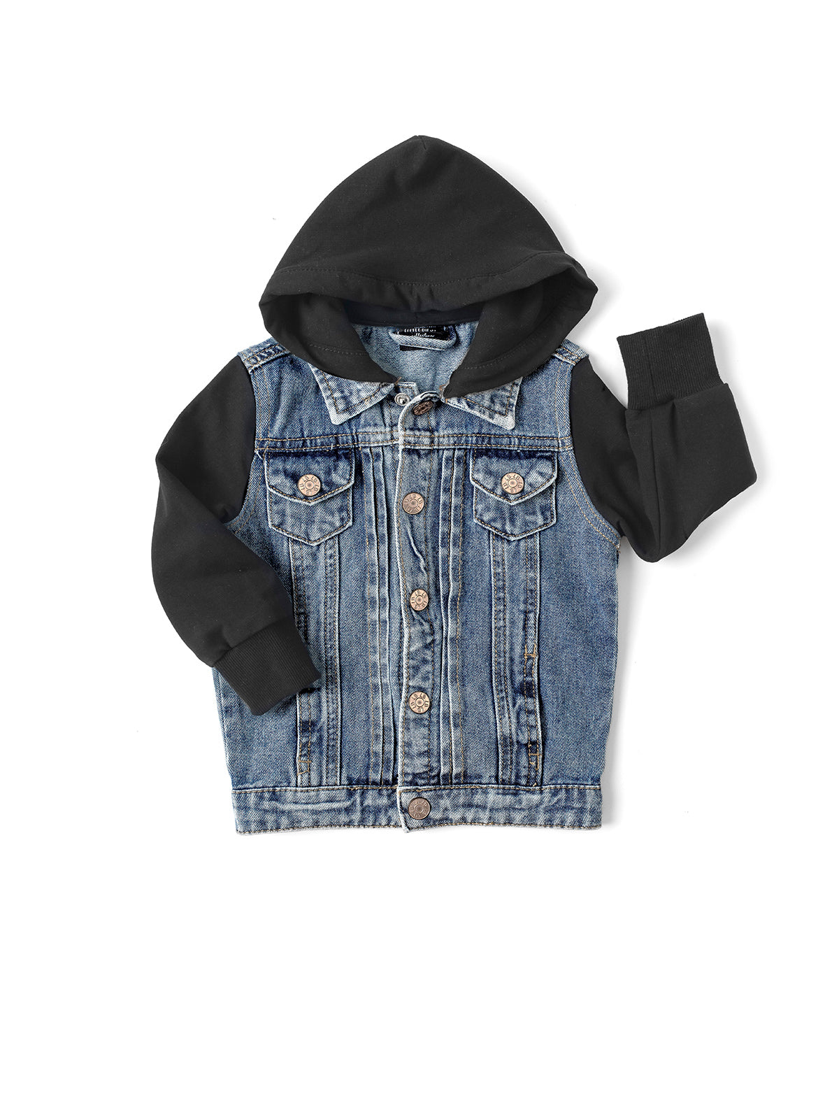 Men's Black Hooded Denim Jacket - Stylish Casual Outerwear for Fall & Winter | Perfect for Streetwear, Layering & Everyday Fashion