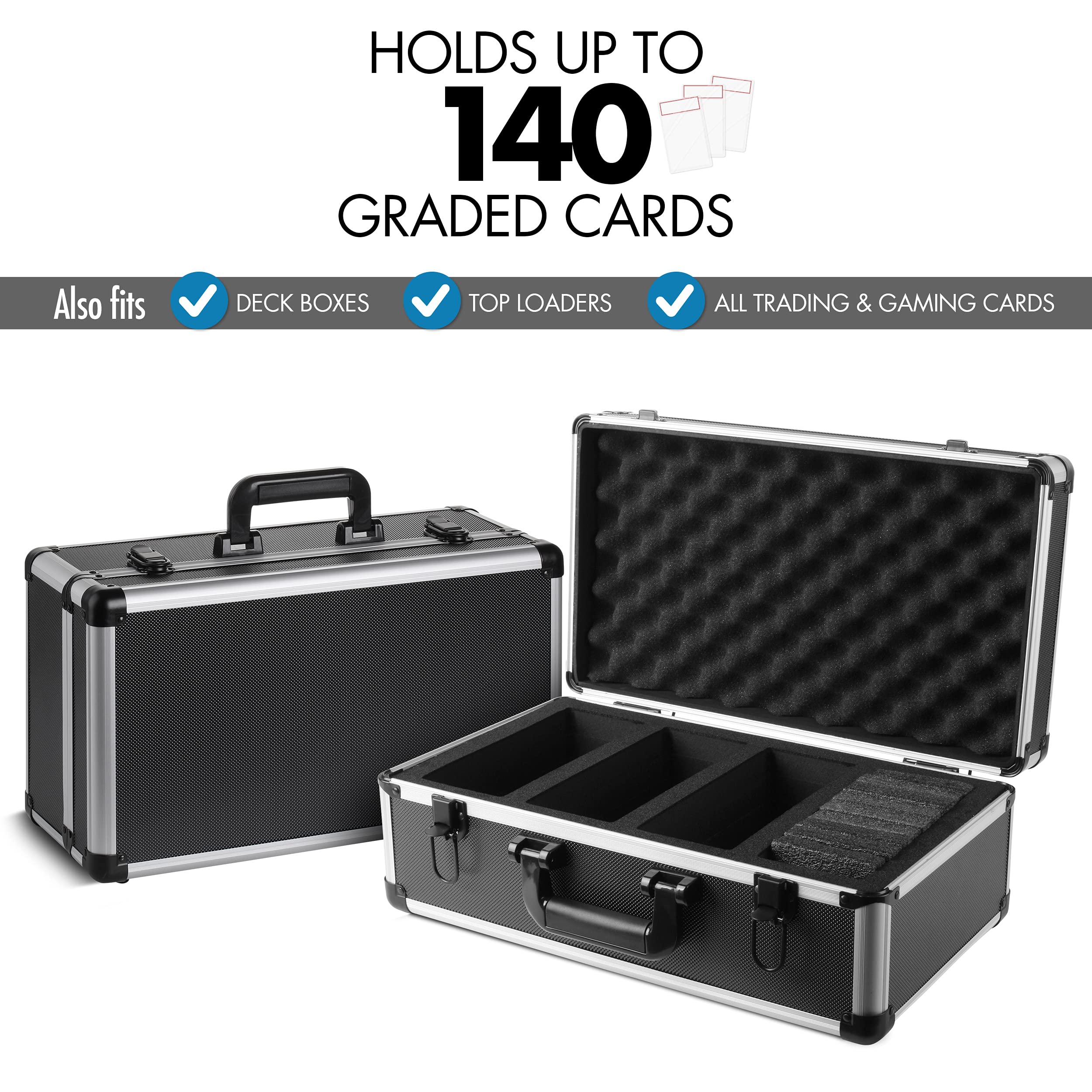 Premium Graded Sports Card Storage Box - Waterproof & Acid-Free Trading Card Case for Pokemon, Baseball, MTG Cards - Durable Card Holder for Collectors & Display - Perfect for Home, Office, or Gaming Tournaments