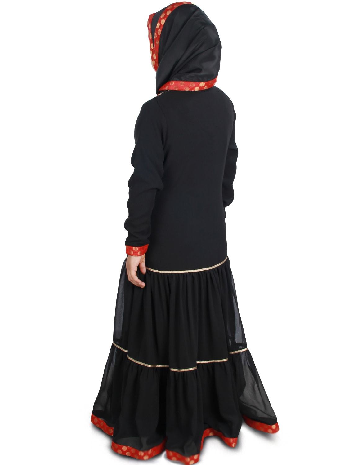Aamilah Girls Islamic Abaya Dress for Kids - Modest Prayer Dress for School, Mosque & Special Occasions