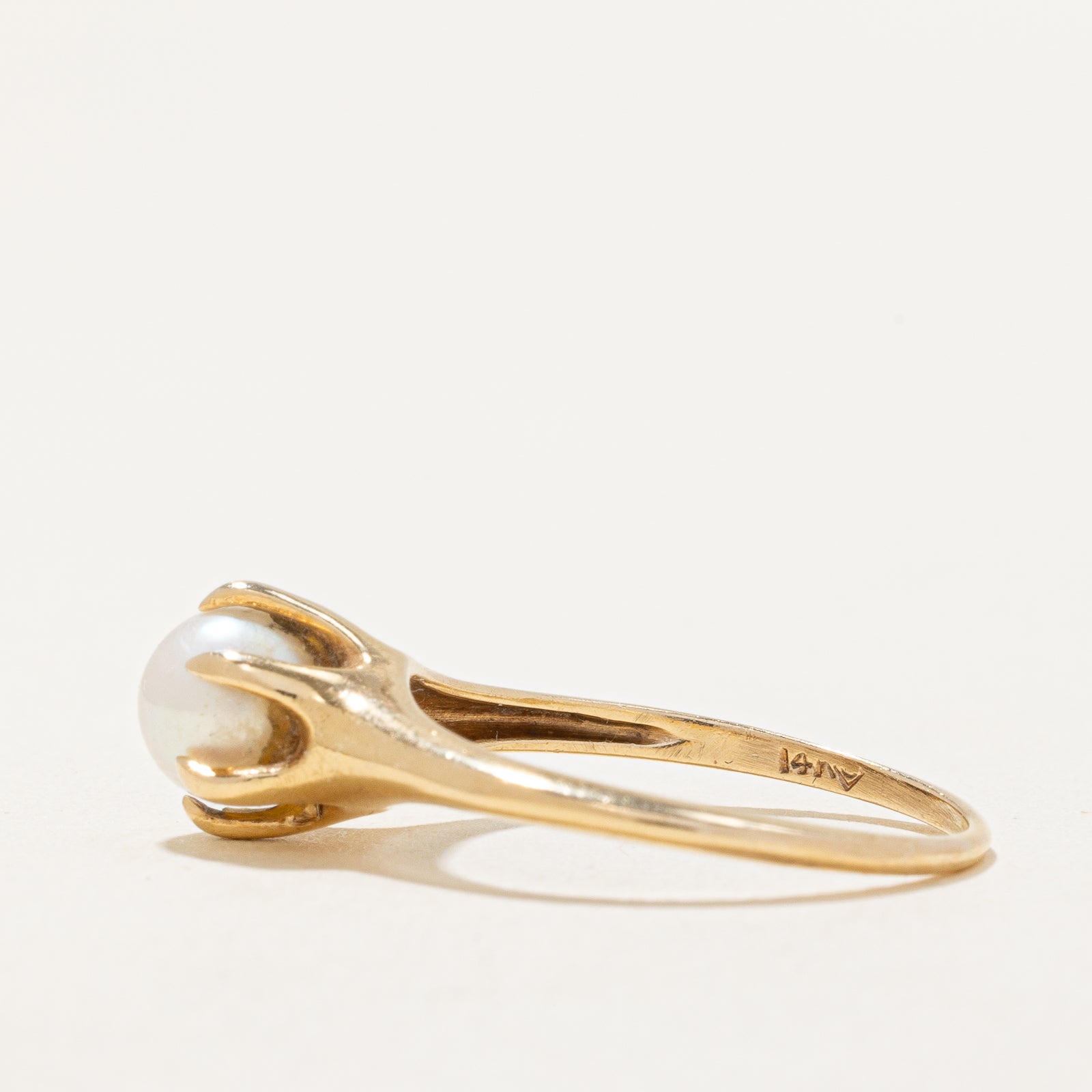 Pearl Claw Set Cocktail Ring for Women - Size 6.75 - Elegant Statement Jewelry for Parties, Weddings & Special Occasions