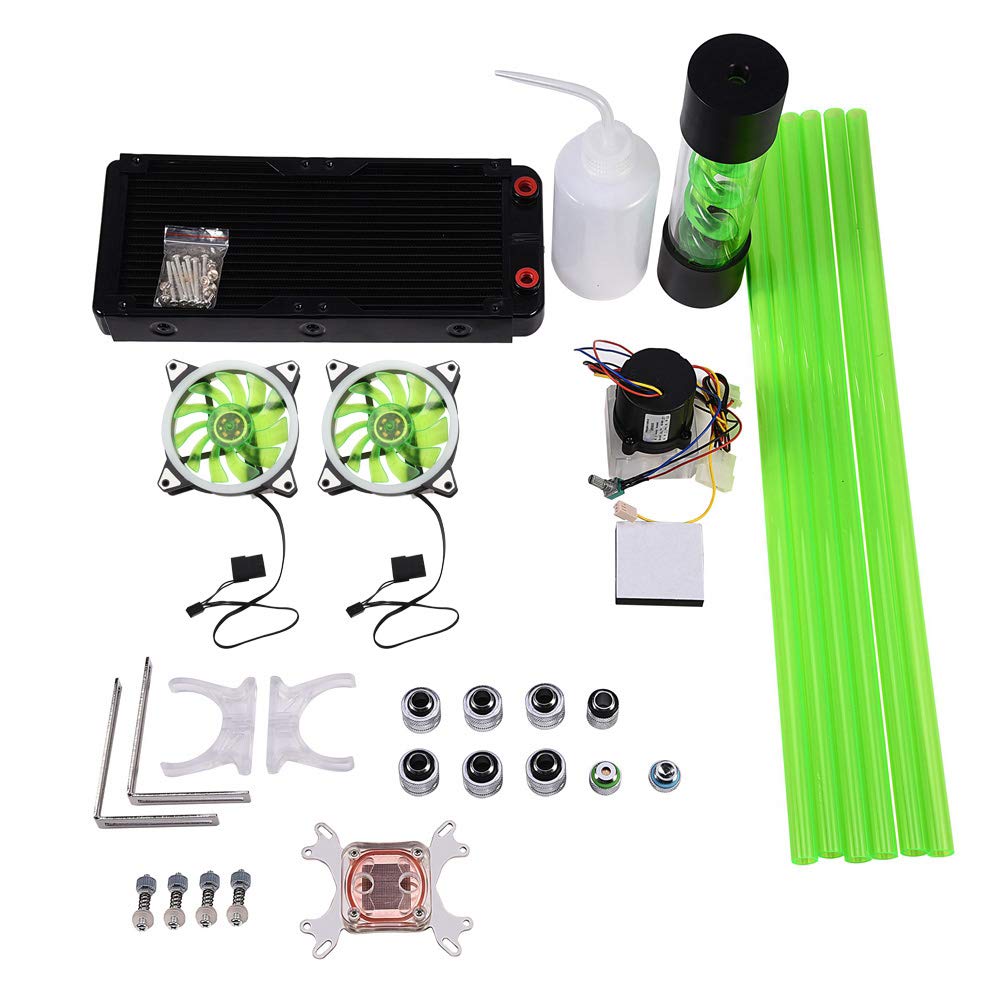 240mm RGB Water Cooling Kit for PC - CPU Liquid Cooler with LED Fans, Aluminum Radiator & Quiet Pump - Perfect for Gaming Rigs, Overclocking & High-Performance Computers