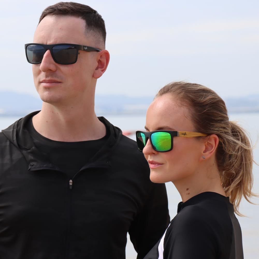 Polarized Sunglasses for Men - UV Protection Fishing & Driving Glasses with HD Nylon Lens, Matte Black Frame, Lightweight Design - Perfect for Outdoor Sports, Beach & Daily Wear