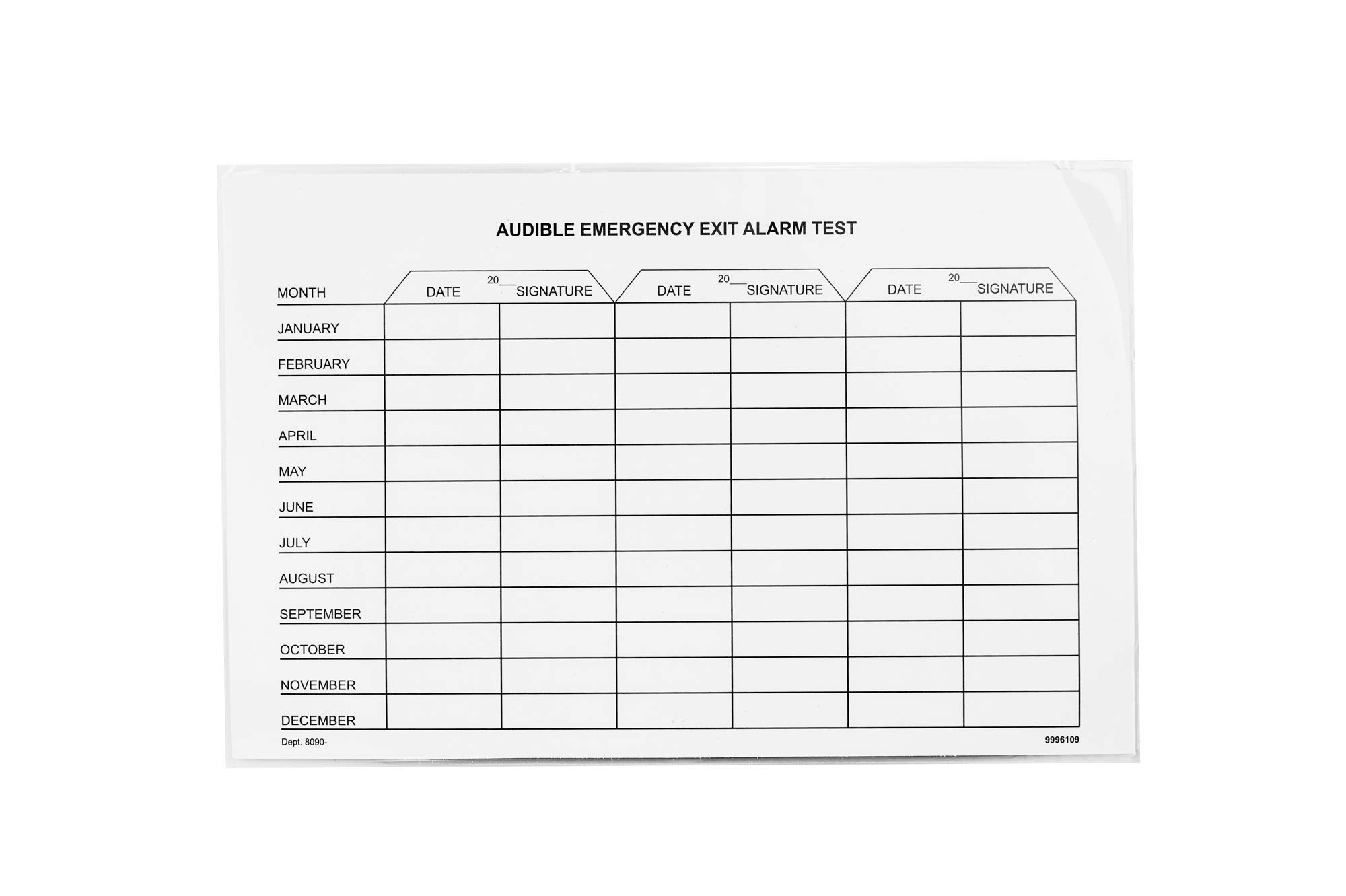 Audible Emergency Exit Test Report - Reusable Laminated Cardstock Safety Inspection Forms (500-Pack) | OSHA Compliance, Fire Drill Documentation, Building Safety Checks