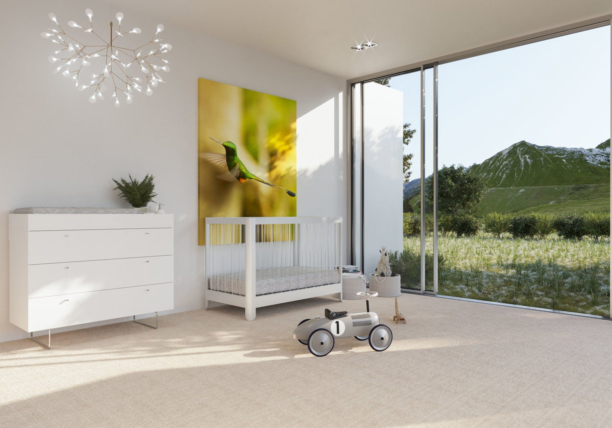 Spot On Square Reverie Crib - Modern Baby Crib with Convertible Design, Safety Rails & Adjustable Mattress Height | Perfect for Nursery, Bedroom & Daycare Use
