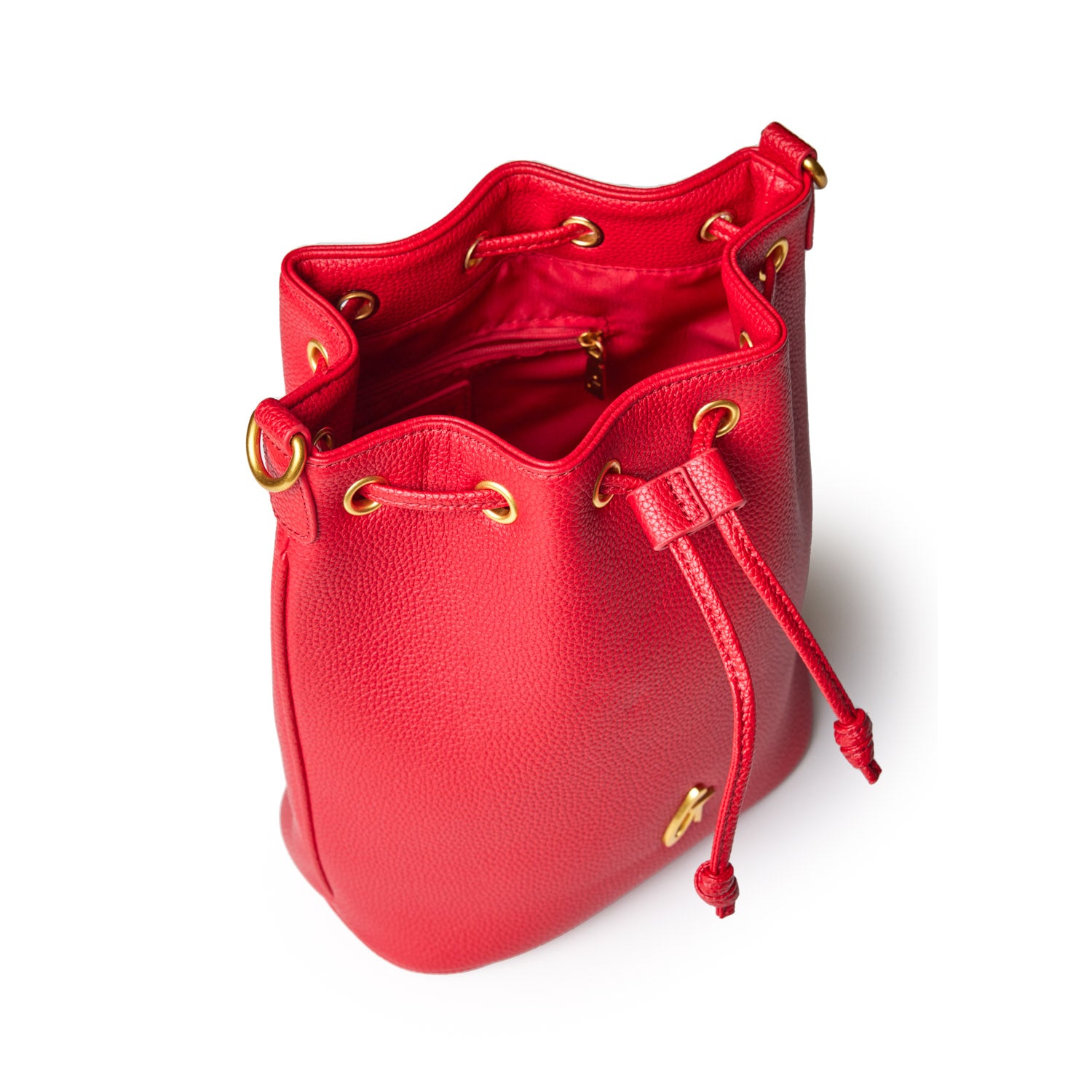 Stylish Medium Pebble Bucket Bag in Red - Perfect for Casual Outings, Travel & Everyday Use