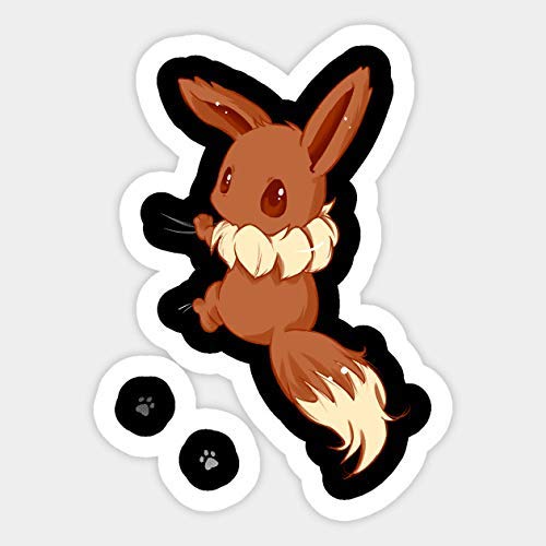 Eevee Sticker - Cute Pokemon Vinyl Decal for Laptops, Water Bottles & DIY Crafts - Perfect for Fans, Kids & Kawaii Decor