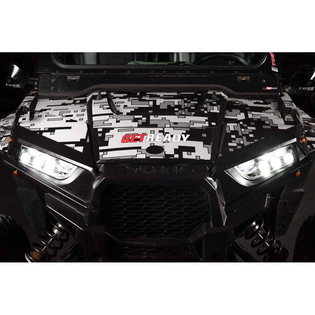 Siege Complete UTV Graphics Kit - Black & Dark Grey Vinyl Wrap Decal Set for Off-Road Vehicles | Perfect for Side-by-Side ATV Customization & Trail Protection