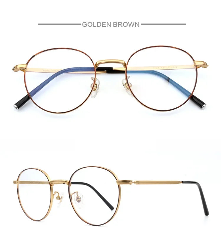 Aror Women's Full Rim Round Oval Titanium Eyeglasses Frame - Lightweight & Durable for Work, Reading & Fashion | Model 191103