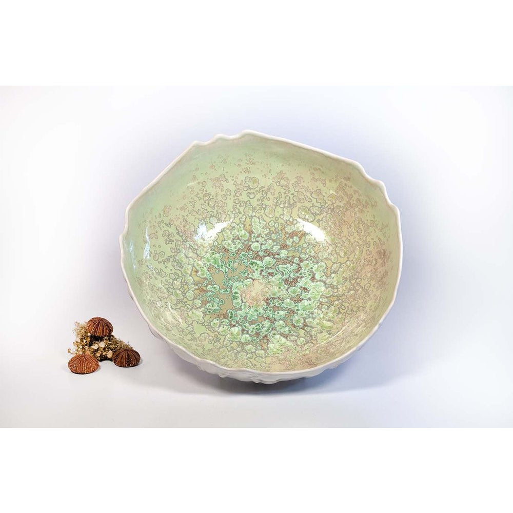 AE Ceramics Large Sea Urchin Bowl - Handmade Ceramic Serving Bowl for Fruits, Salad, Snacks - Perfect for Dinner Parties, Home Decor & Gift Giving