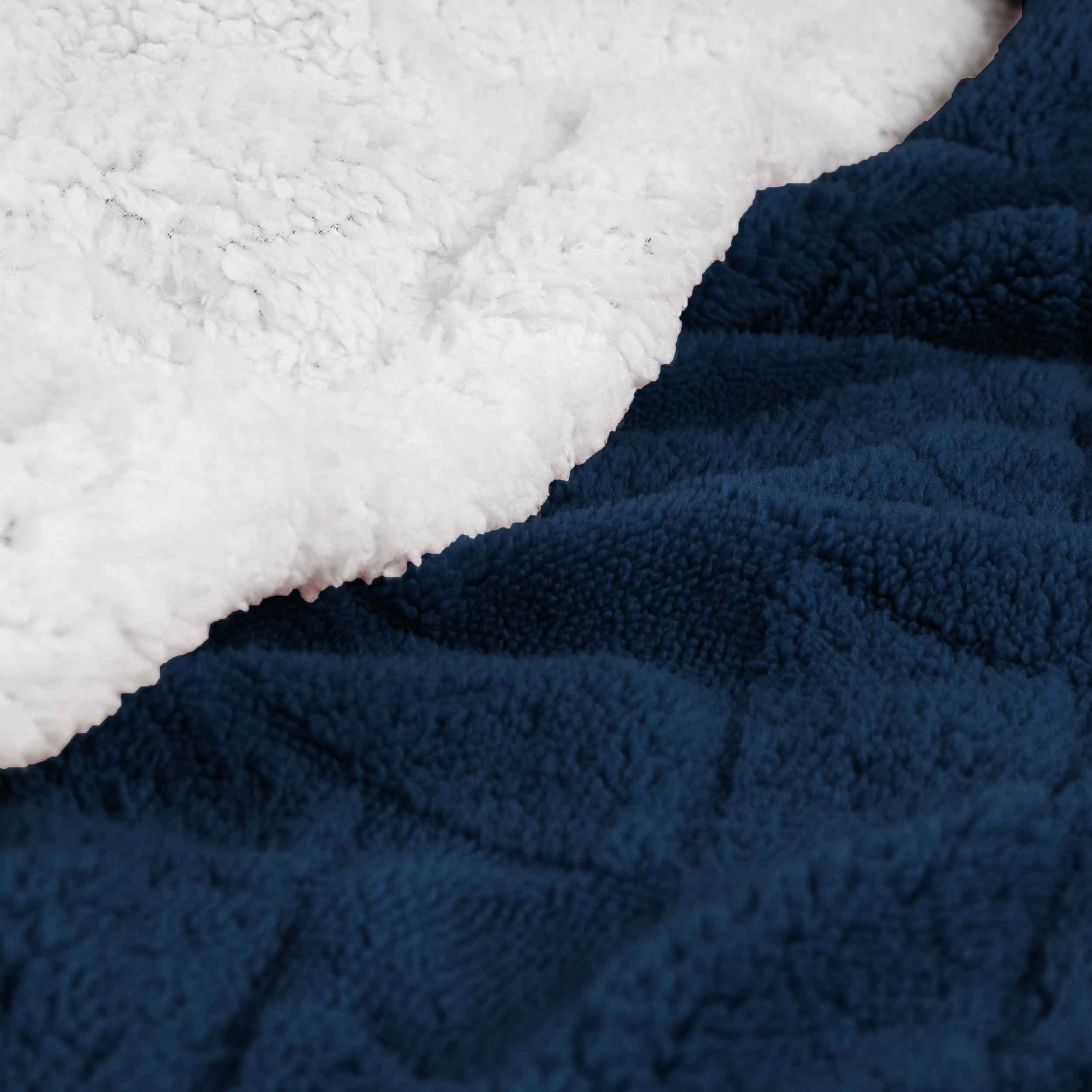 Nuuk Reversible Jacquard Lattice Plush Sherpa Fleece Blanket - Ultra Soft & Warm Winter Throw for Couch, Bed & Travel - Cozy Home Decor Gift for Christmas & Cold Weather