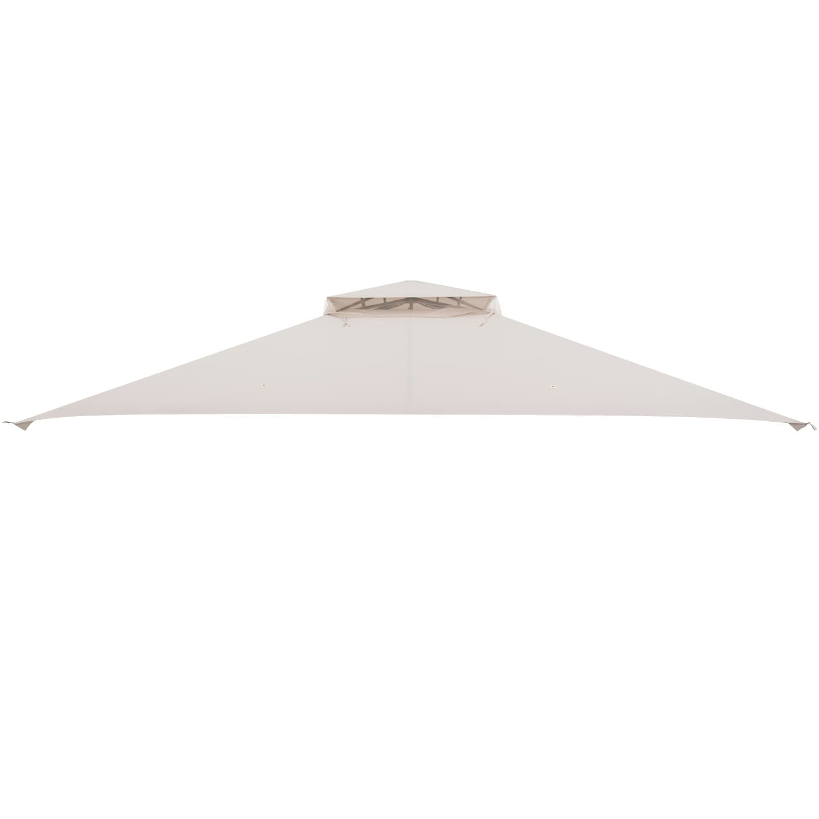 Tangkula 10x12 Ft Gazebo Replacement Canopy Top - Double Tier Outdoor Canopy Roof with Air Vent & Drainage Holes - CPAI-84 Waterproof Patio Cover for Garden, Backyard, Deck - Perfect for Outdoor Dining, BBQ Parties & Sun Protection (Beige)