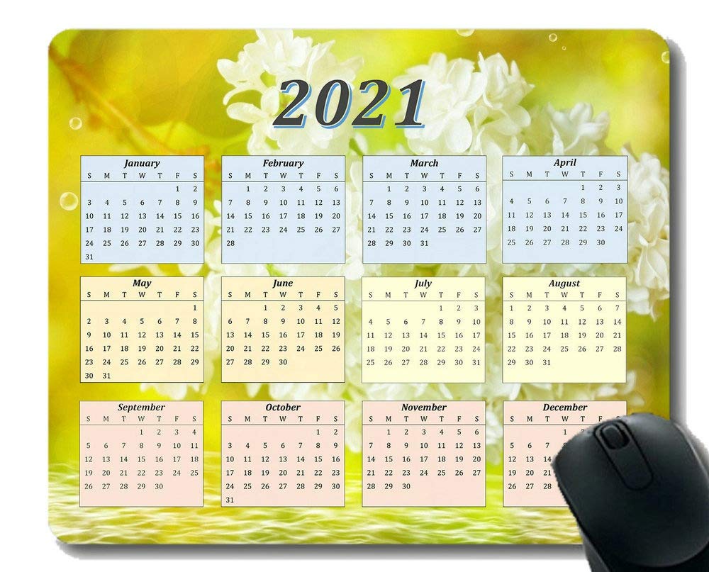 2024 Floral Mouse Pad with Stitched Edge - Rose White Nature Flower Design for Office & Gaming - Non-Slip Desk Mat for Computers, Laptops, and Workspaces